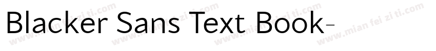 Blacker Sans Text Book字体转换